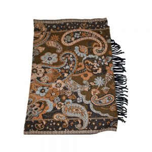 Sandomirs Winterschal Paisley schwarz gemustert